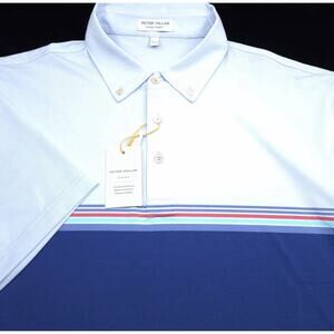 NWT Peter Millar SC Crown Sport Campbell Performance Polo Golf Shirt L